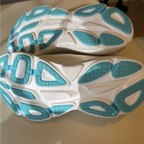 Hoka White and Blue Athletic Shoes - Picture 2 of 5